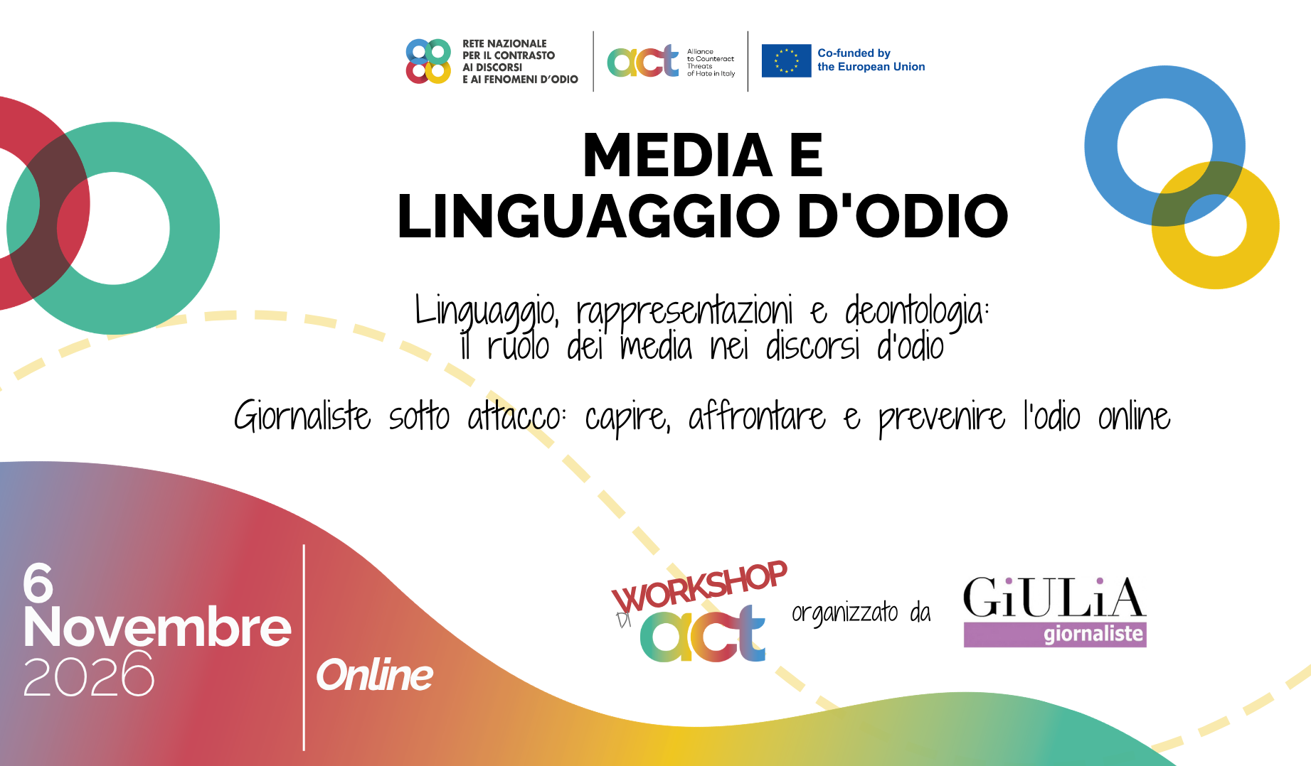 workshop giulia banner sito rete Media e linguaggio d'odio: un workshop sul ruolo dei media nel contrasto all'hate speech